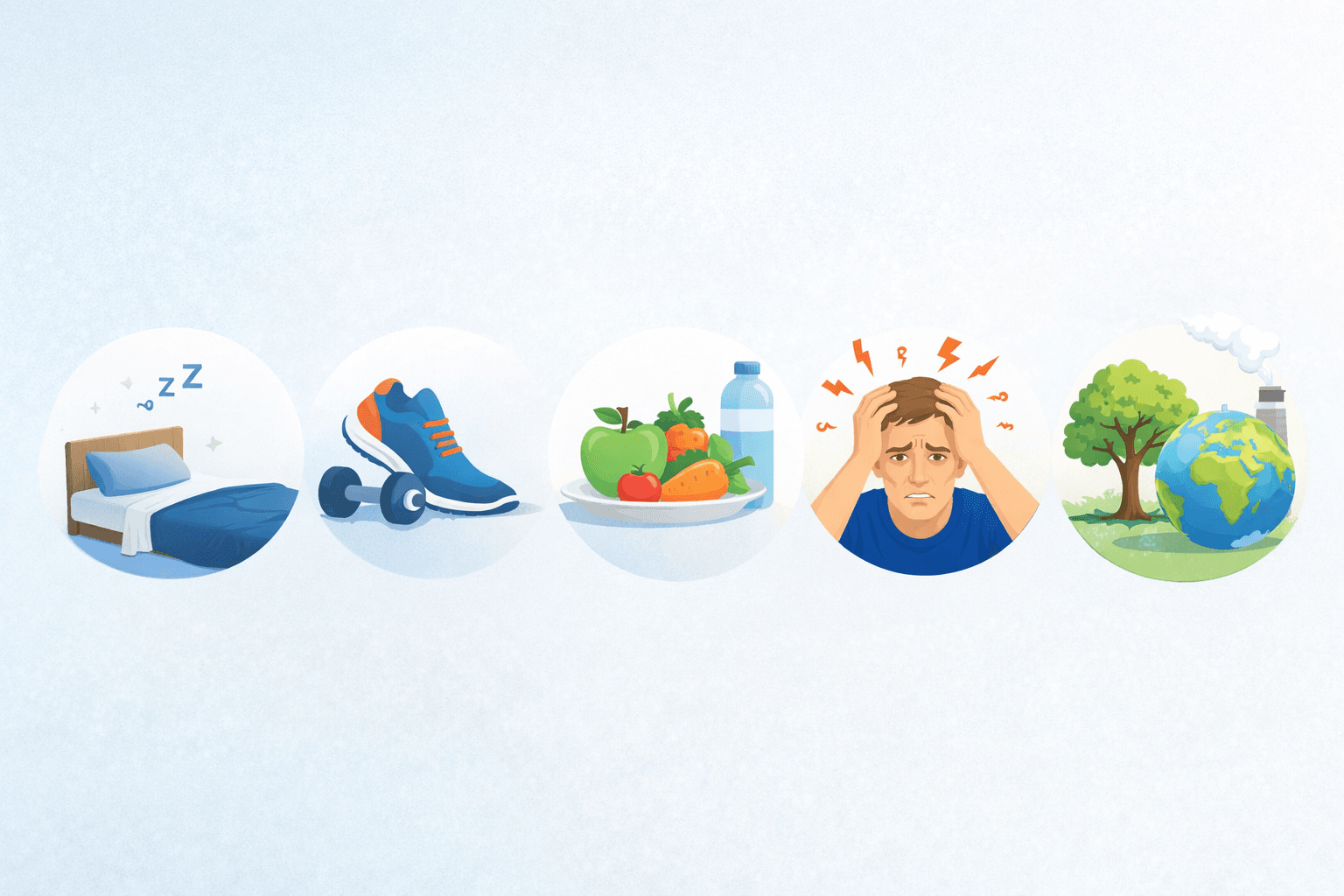 Facteurs influençant l’âge physiologique : sommeil, sport, alimentation, stress et environnement